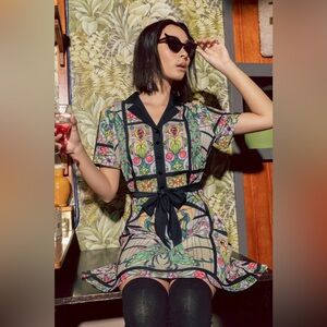 Blackmilk Glass Garden Shirt Dress